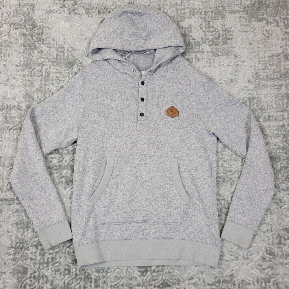 Y2K Element Skateboards Hoodie  Women's Large Gray Henley Sweatshirt Skate